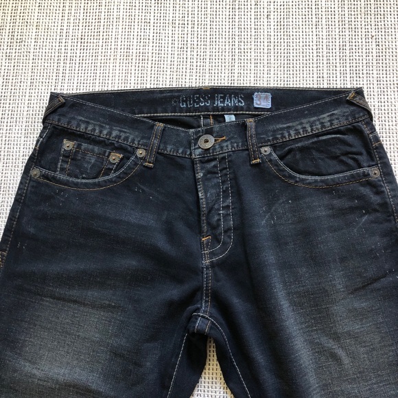 VINTAGE-Guess Jeans, Rebel ~ Low Rise Straight, size W34/L32, vintage blue. - Picture 8 of 17